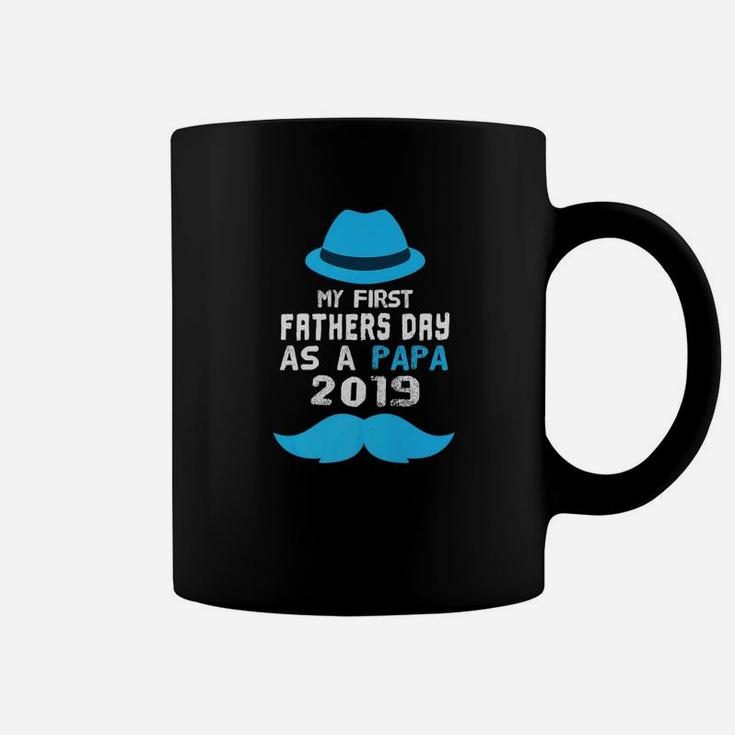 My First Fathers Day As A Papa New Grandpa 2019 Gift Premium Coffee Mug