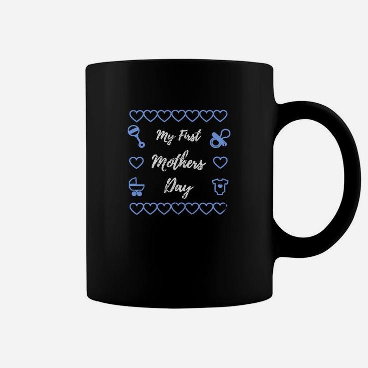 My First Mothers Day 2022 Cute Gif For New Moms Blue Coffee Mug