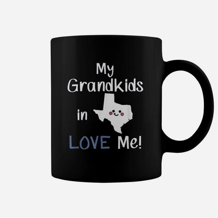 My Grandkids In Texas Love Me Grandma Grandpa State Coffee Mug