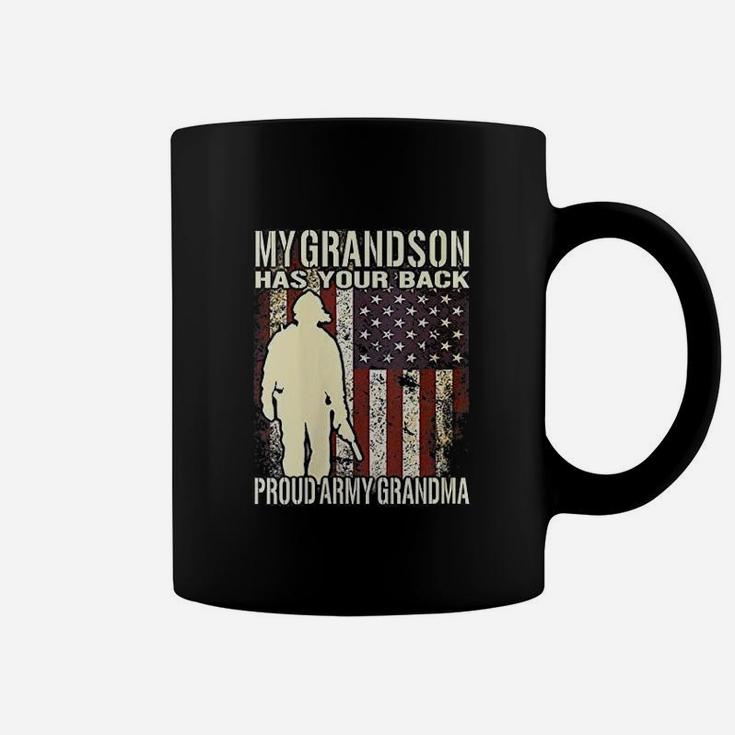 My Grandson Has Your Back Military Proud Army Grandma Gift Coffee Mug