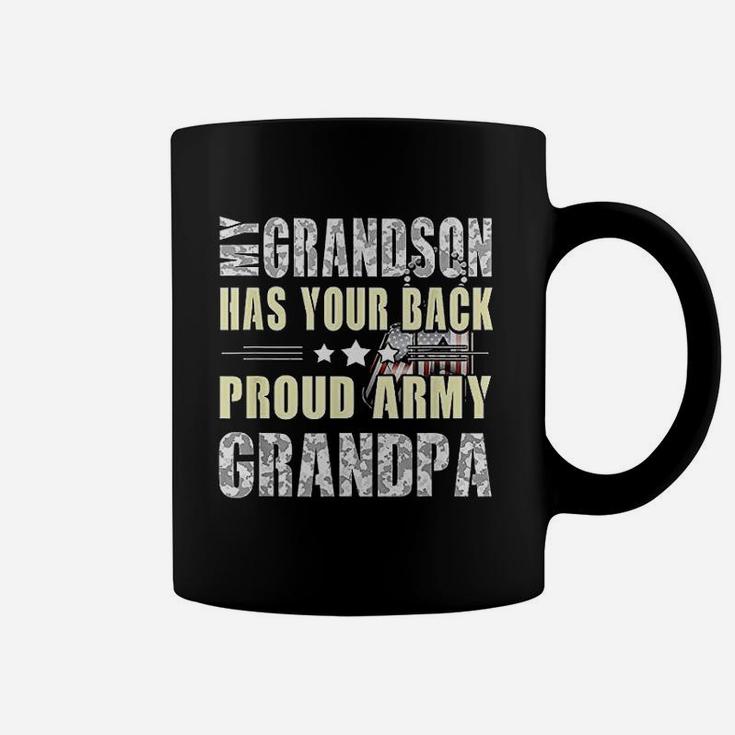 My Grandson Has Your Back Proud Army Grandpa Military Coffee Mug