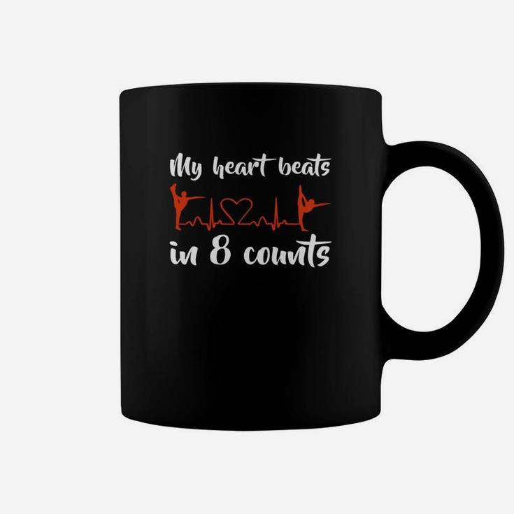 My Heart Beats In 8 Counts Dancing Graphic Coffee Mug