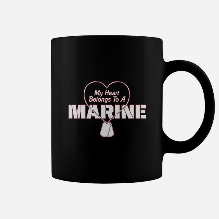 My Heart Belongs To A Marine Coffee Mug