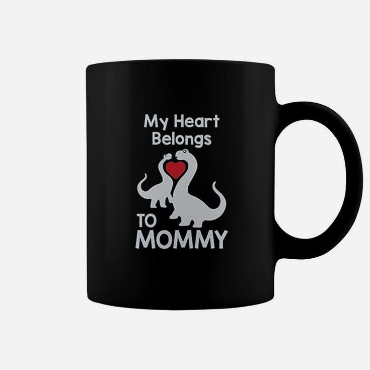 My Heart Belongs To Mommy Cute T-rex Love Mothers Day Coffee Mug