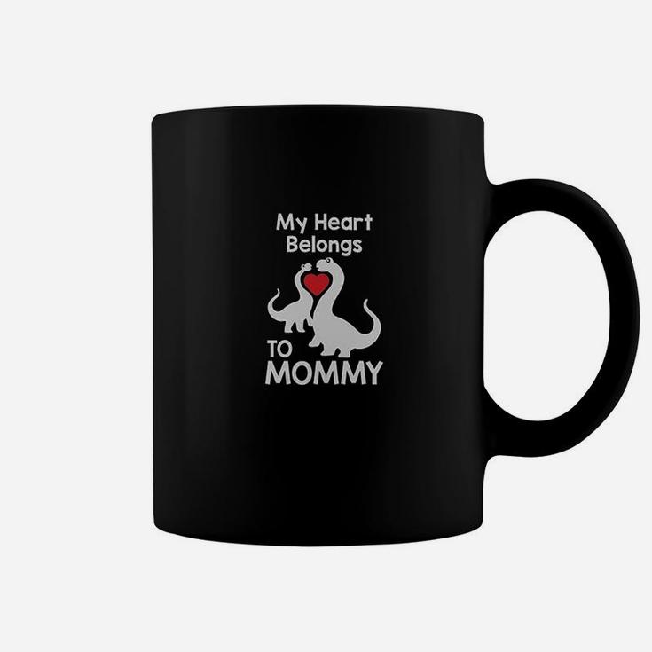 My Heart Belongs To Mommy Cute T-rex Love Mothers Day Kids Coffee Mug