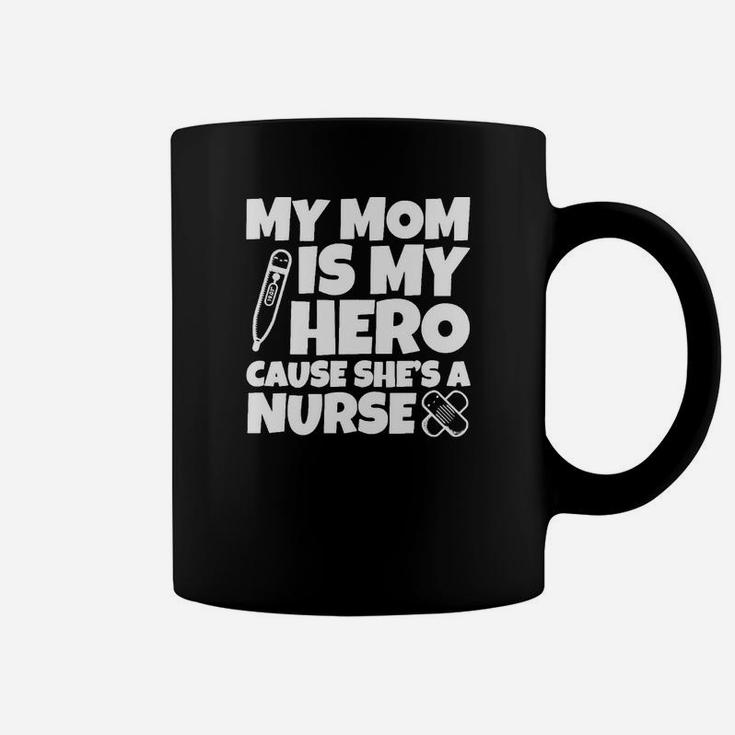 My Mom Is Hero Cause She's A Nurse Kids Shirt Coffee Mug