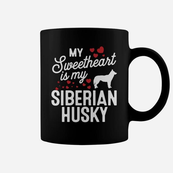 My Sweetheart Is My Siberian Husky Valentine Dog Coffee Mug