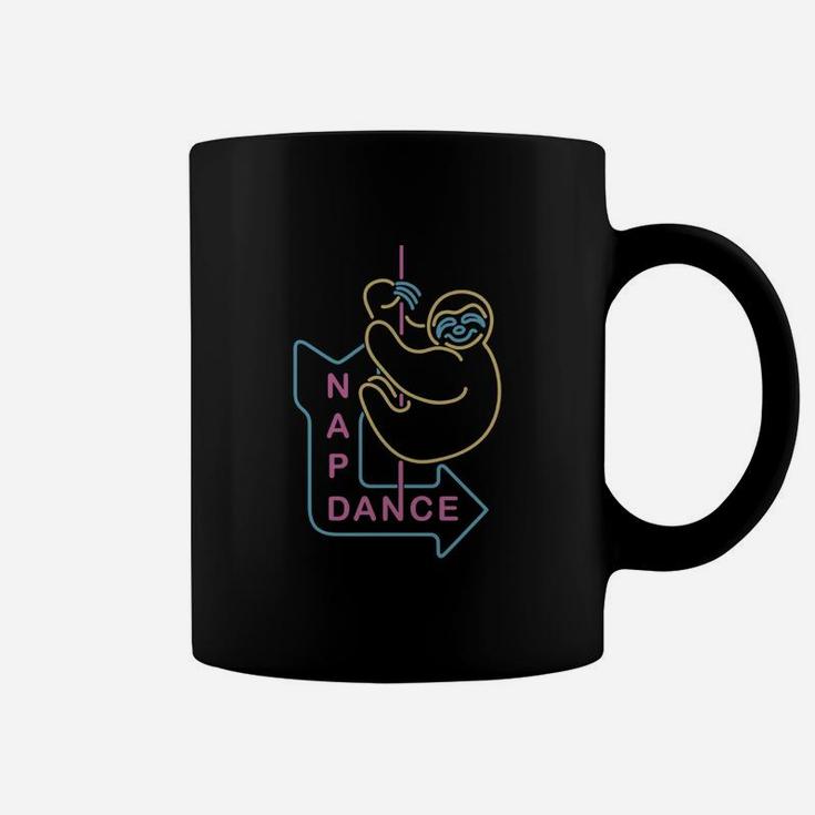 Nap Dance Neon Sign Sloth Pun Graphic T-shirt Coffee Mug