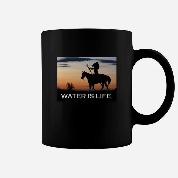 Native American Warrior Shirt Water Is Life Horse T-shirt Coffee Mug