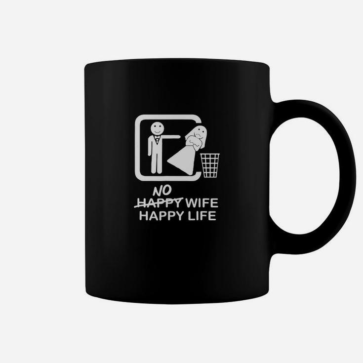 No Wife Happy Life Mgtow Coffee Mug