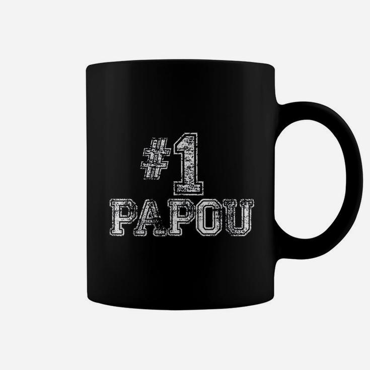 Number One Fathers Day Papou, best christmas gifts for dad Coffee Mug