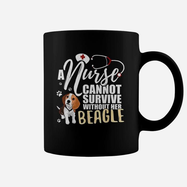 Nurse Dog Mom Beagle Nursing Cannot Survive Coffee Mug