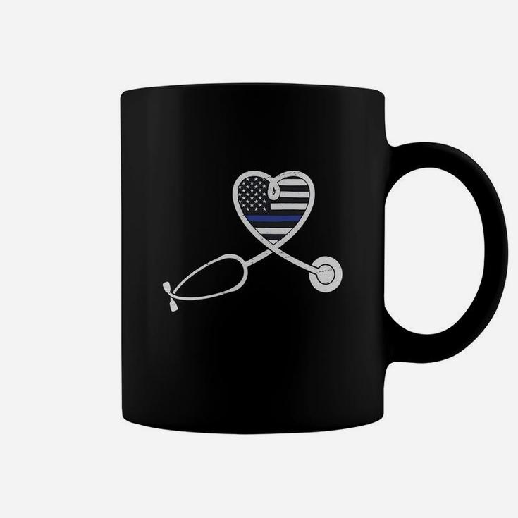 Nurse Wife Police Officer Heart Coffee Mug