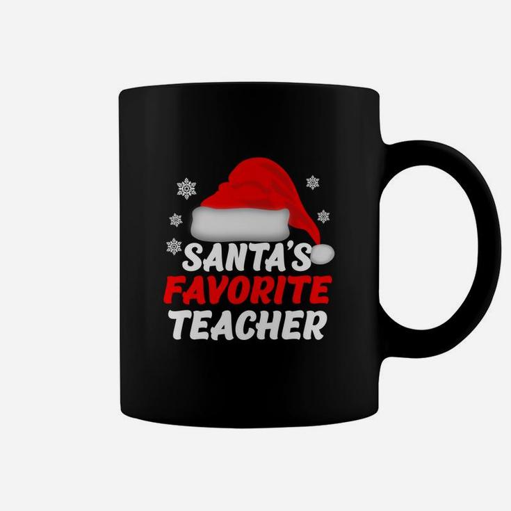 Official Santa’s Favorite Teacher Funny Christmas Women Gift Sweater Coffee Mug