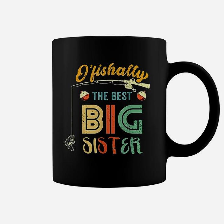 Ofishally The Best Big Sister Cute Girls Fishing Gift Kids Coffee Mug