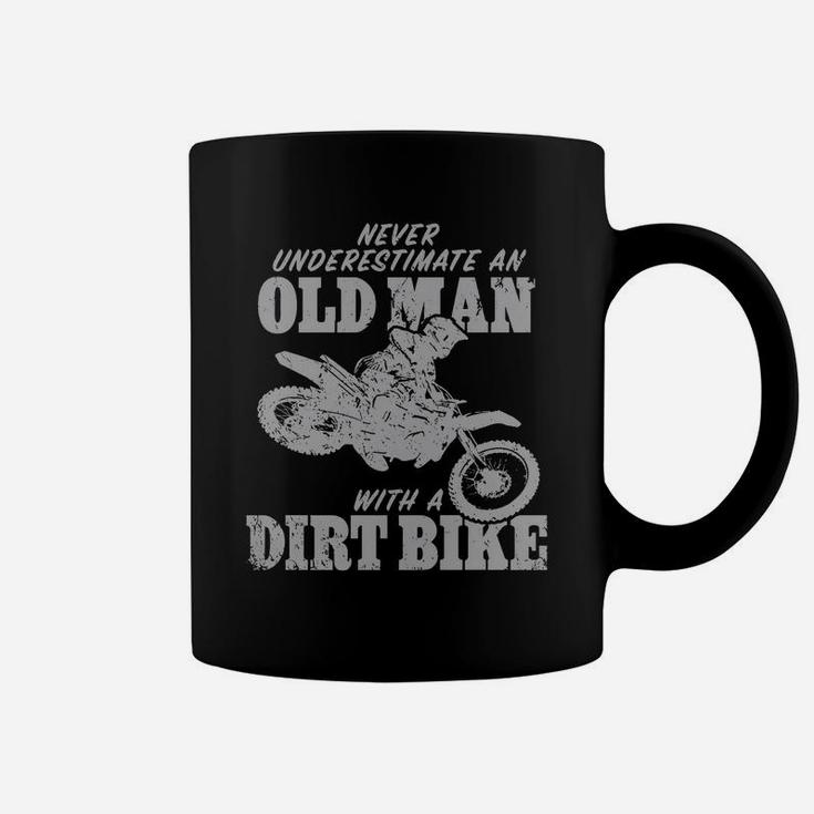 Old Man With A Dirt Bike Tshirt Never Underestimate An Coffee Mug