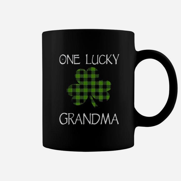One Lucky Grandma St Patricks Day Shamrock Plaid Grandmother Coffee Mug