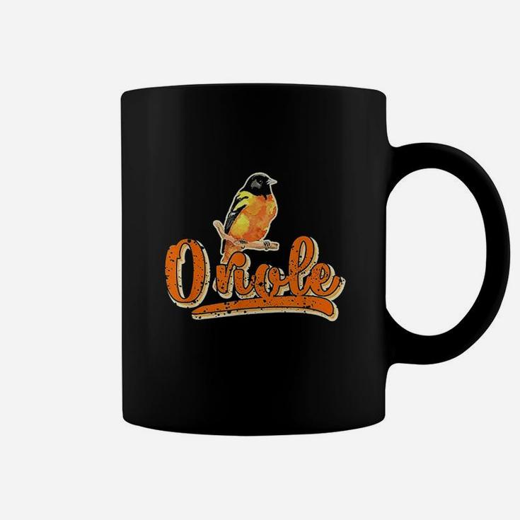 Oriole Bird Silhouette Vintage Oriole Bird Coffee Mug