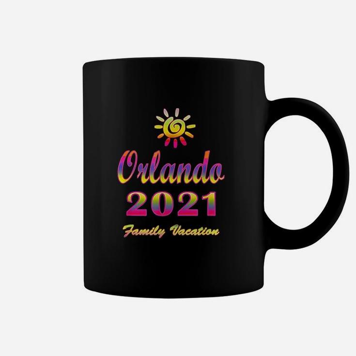 Orlando Fun Family Vacation 2021 Spiral Sun Rainbow Coffee Mug