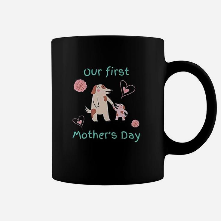 Our First Mothers Day Dog Lover Pug Funny Animal Lover Coffee Mug