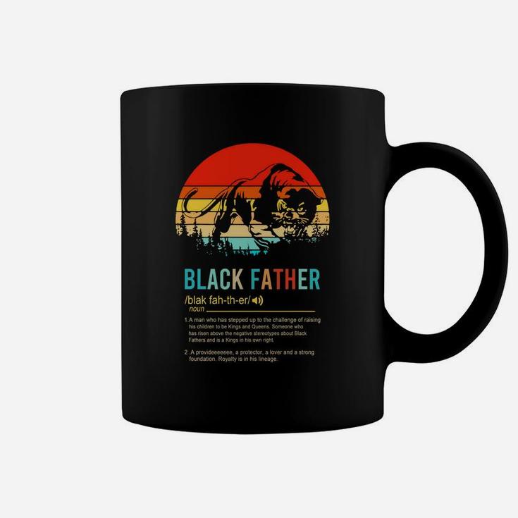 Panther Black Father A Man Who Has Stepped Up To The Challenge Of Raising His Children Vintage Sunset Coffee Mug