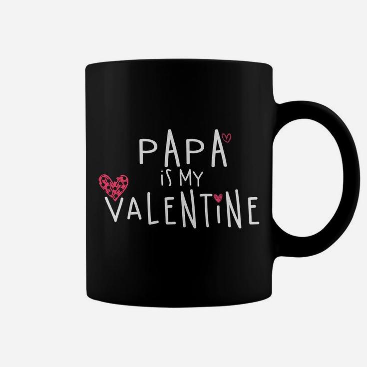 Papa Is My Valentine Funny Valentine Gift Coffee Mug