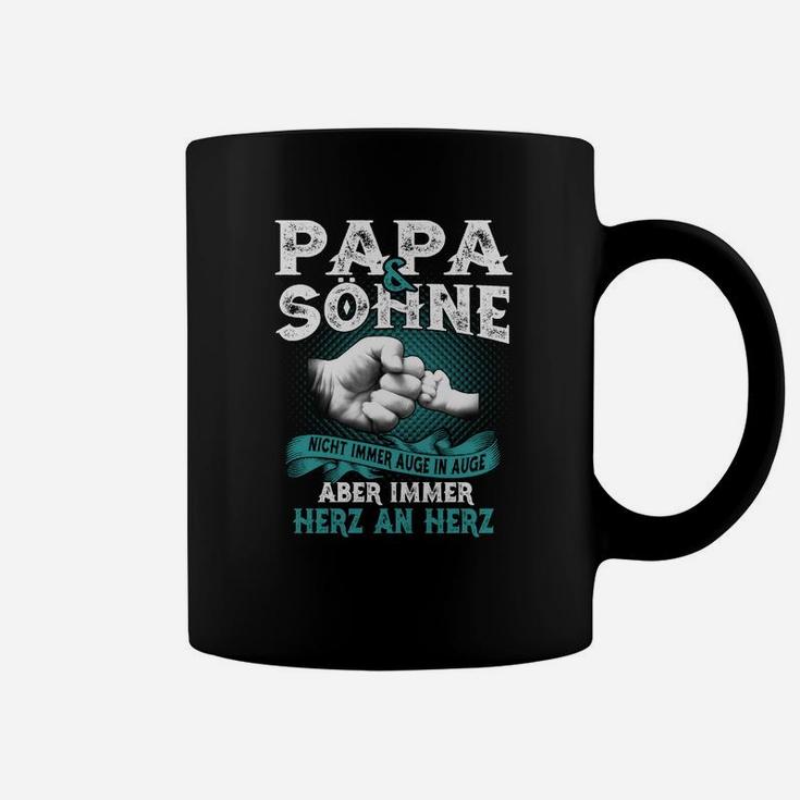 Papa und Sohn Verbundenheit Herren Tassen, Emotionaler Spruch Tee