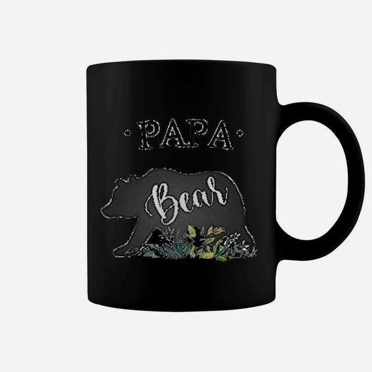 Papa White Bear Silhouette Art Grass Coffee Mug