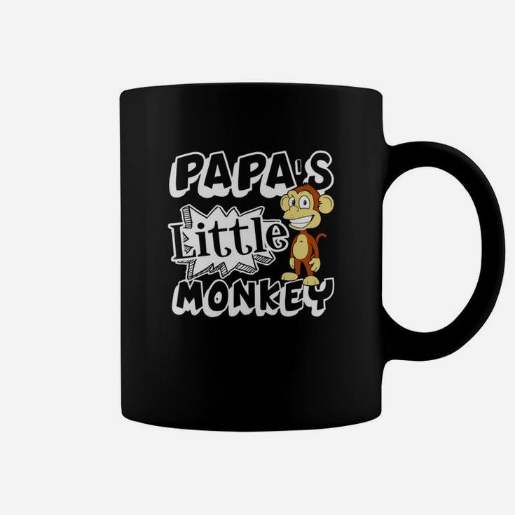Papas Little Monkey, dad birthday gifts Coffee Mug