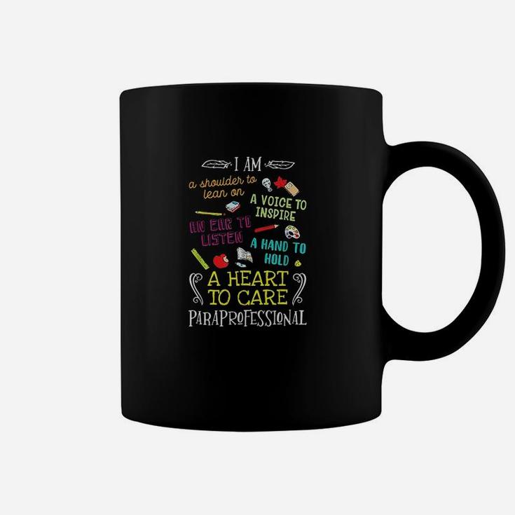 Paraprofessional Heart To Care Paraprofessional Coffee Mug