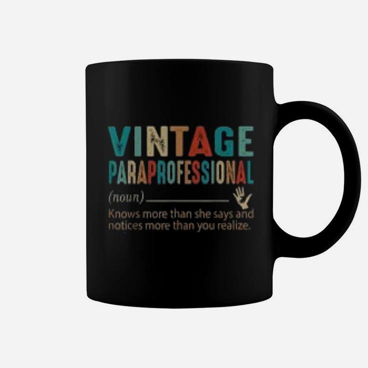 Paraprofessional Teaching Assistant Noun 60s 70s 80s Vintage Coffee Mug
