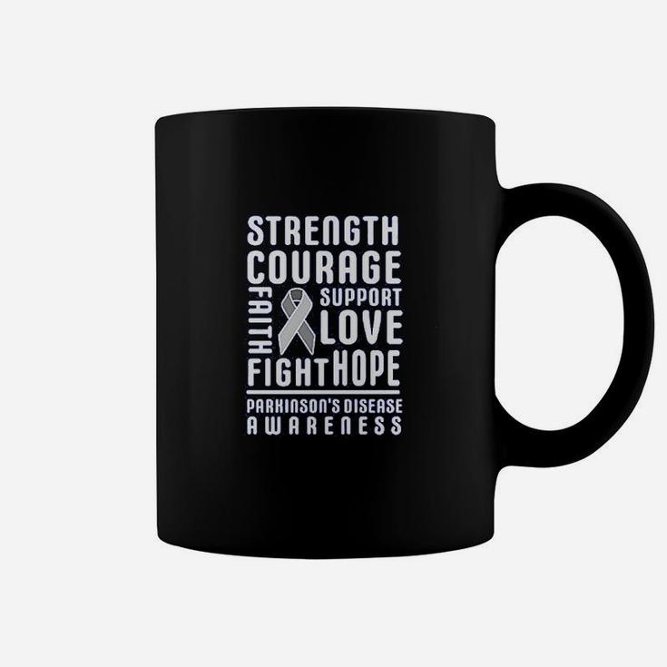 Parkinson Disease Awareness Strength Courage And Support Coffee Mug