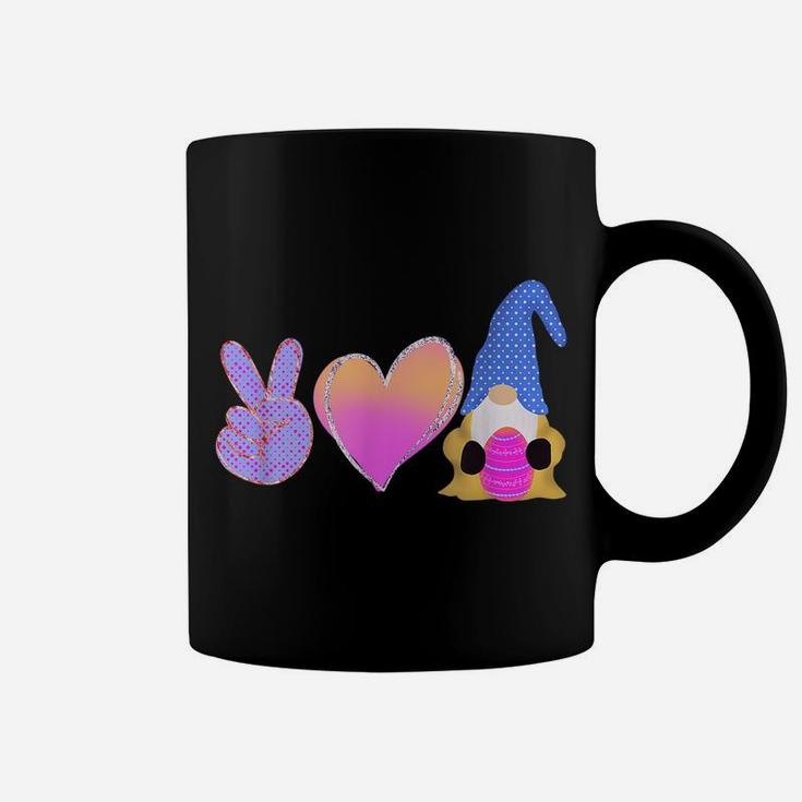 Peace Love Gnome Holding Easter Egg Love Easter Gnome Coffee Mug