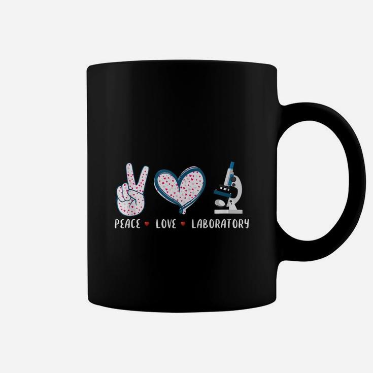 Peace Love Laboratory Lab Research Gifts For Men Women Coffee Mug