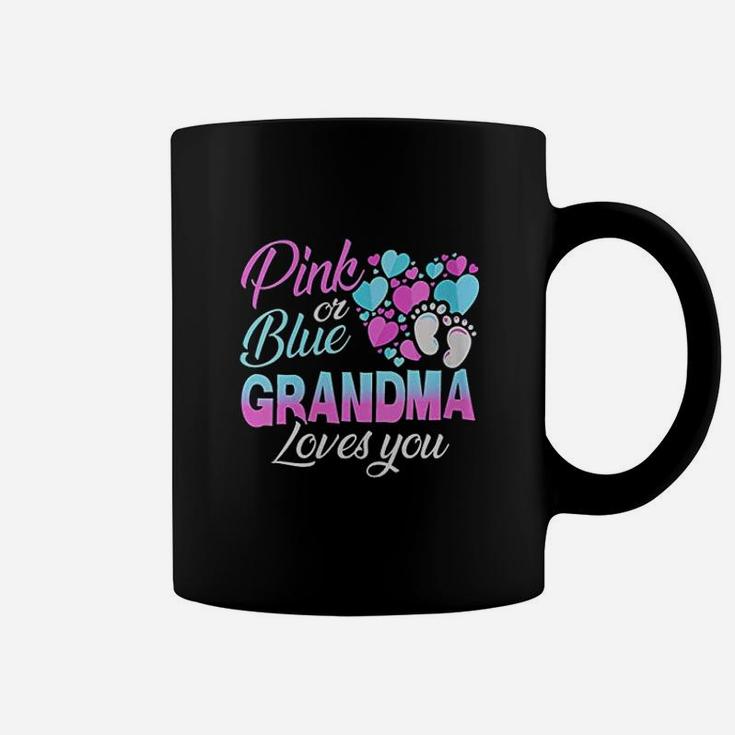 Pink Or Blue Grandma Loves You Baby Shower Gender Reveal Coffee Mug