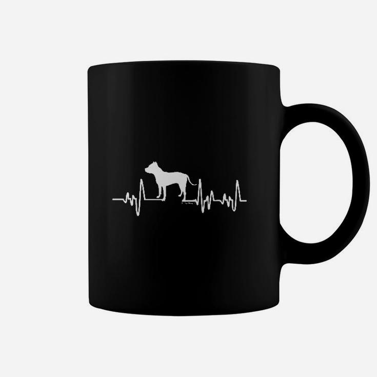 Pitbull Gifts Dog Lover Heartbeat Pitbull Coffee Mug
