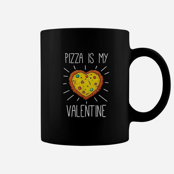 Pizza Is My Valentine Love Heart Valentines Coffee Mug
