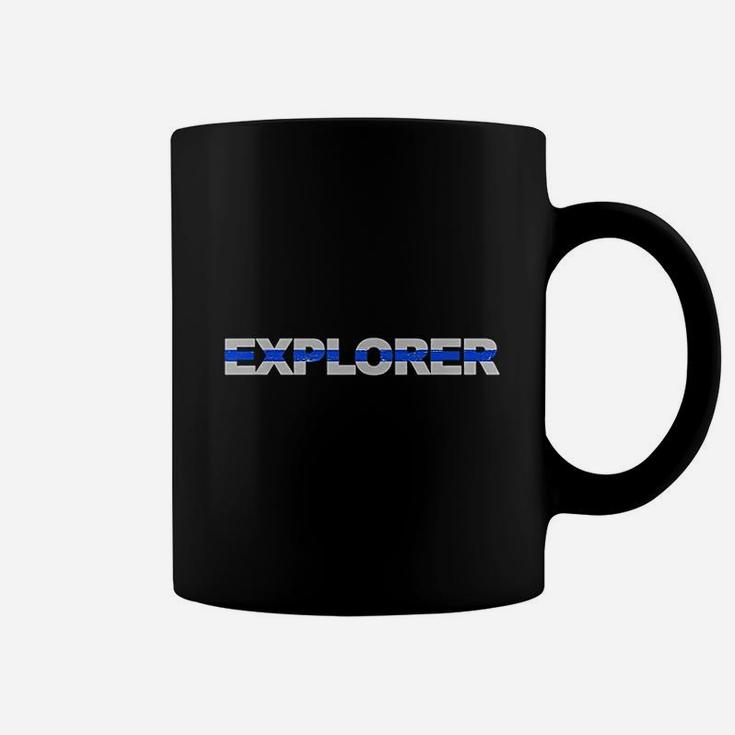 Police Explorer Thin Blue Line Law Enforcement Coffee Mug