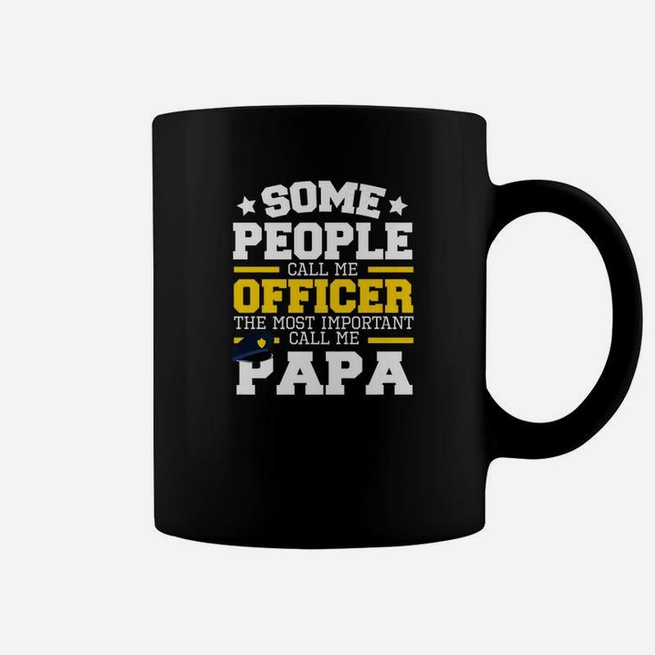 Police Officer Papa Fathers Day Gif For Grandpa Cops Coffee Mug