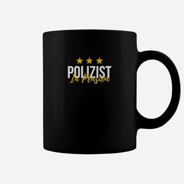 Polizist In Person Schwarzes Tassen mit Sternenmotiv
