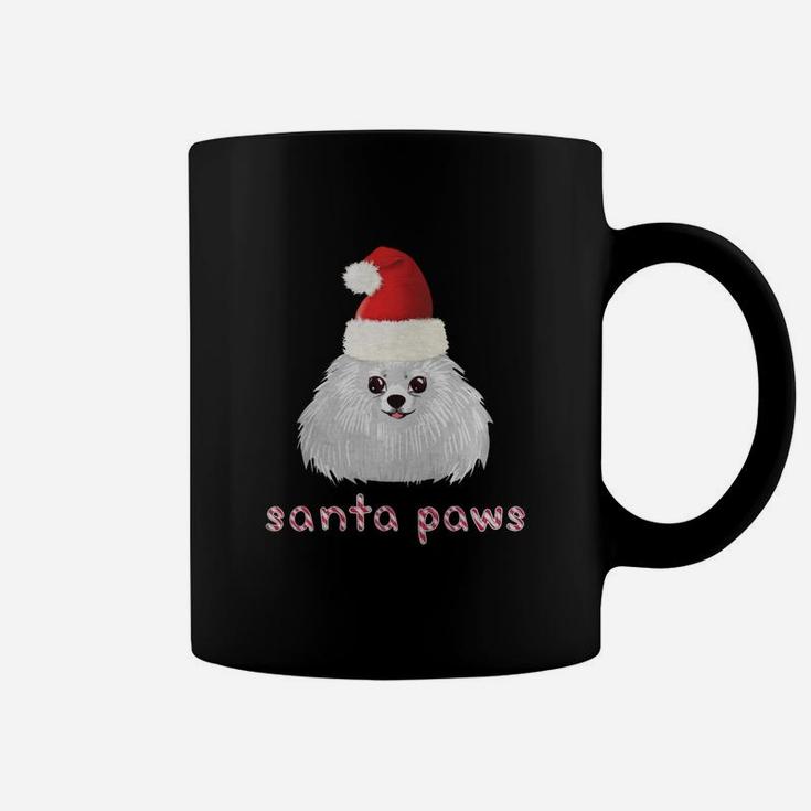 Pomeranian Puppy Santa Paws Pom Pomeranian Christmas Coffee Mug