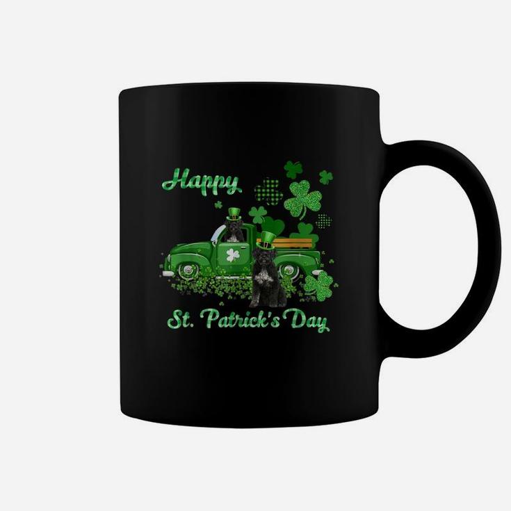 Portuguese Water Dog Riding Green Truck St Patricks Day Dog Lovers Gift Coffee Mug