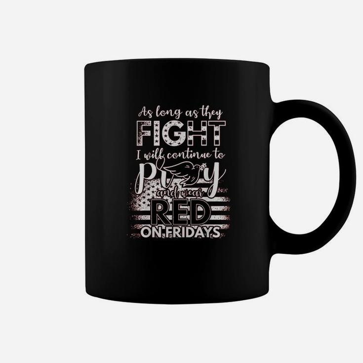 Pray Wear Red Friday Christian Military Coffee Mug