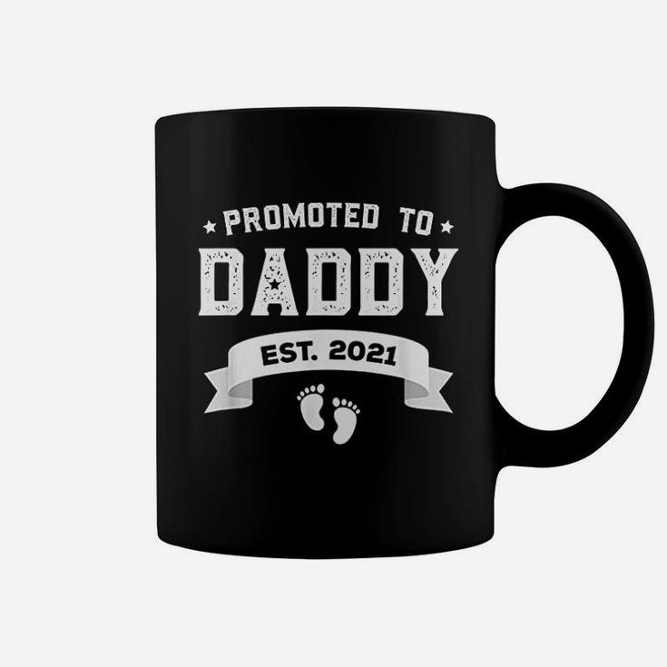 Promoted To Daddy Est 2021 New Dad Gift First Daddy Coffee Mug