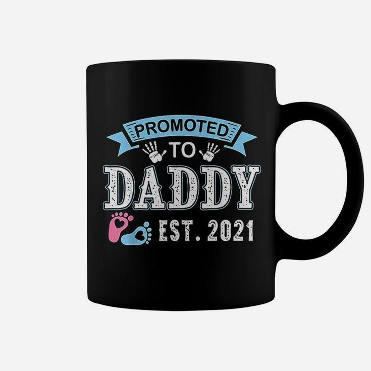 Promoted To Daddy Est 2021 Soon To Be New Dad First Daddy Coffee Mug