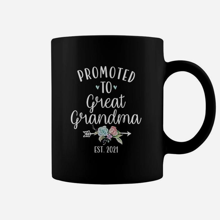 Promoted To Great Grandma 2021 Pregnancy Reveal Gift Coffee Mug