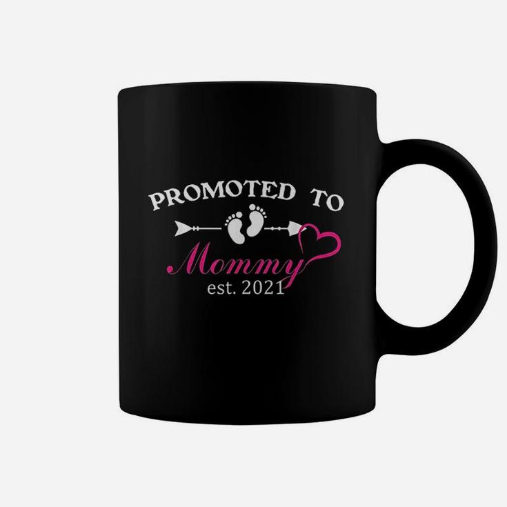 Promoted To Mommy 2021 Soon To Be Mom Wife Gift Coffee Mug