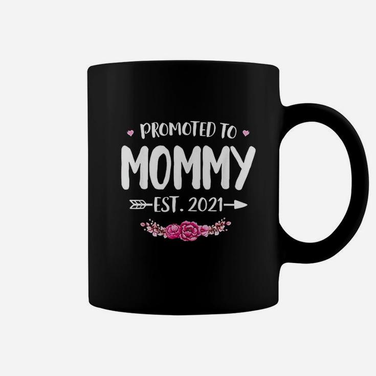 Promoted To Mommy Est 2021 New Mom Gift First Mommy Coffee Mug