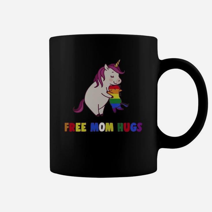 Proud Ally Free Unicorn Mom Hugs Lgbt Pride Love Heart Coffee Mug