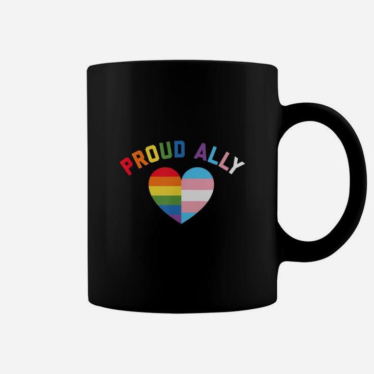 Proud Ally Lgbt Rainbow Heart Shirt Coffee Mug